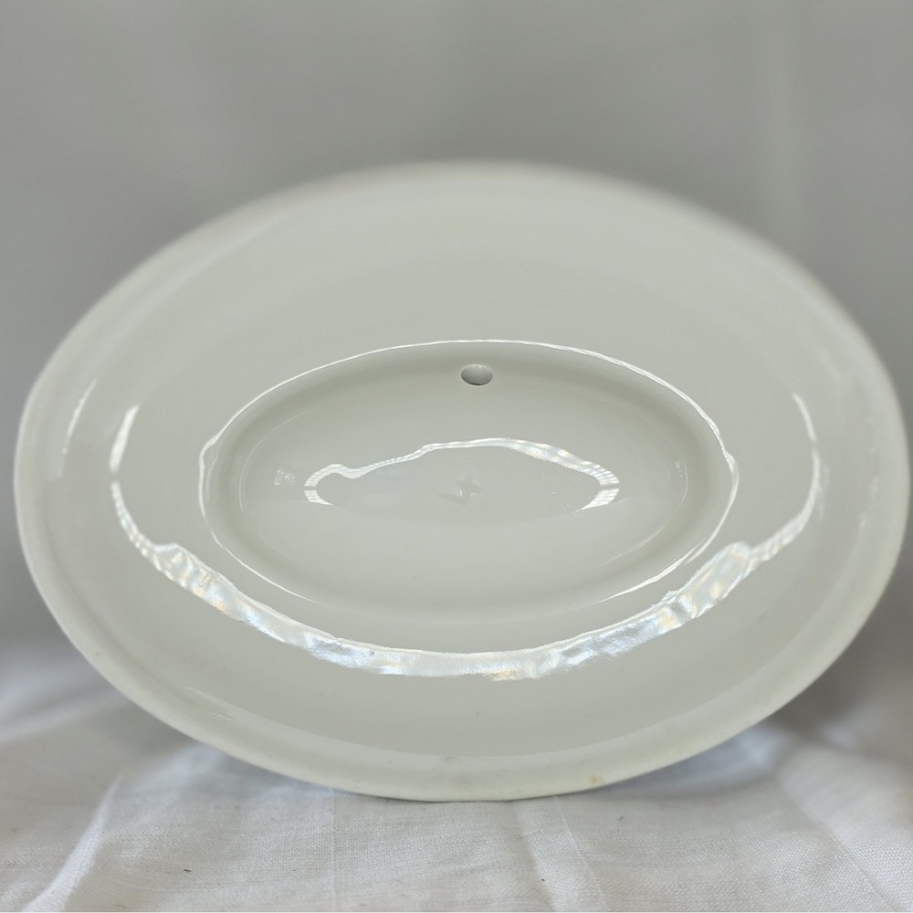 Vintage Porcelaine a Feu France Oval Casserole Dish with Lid Lemon Botanical - Picture 8 of 9